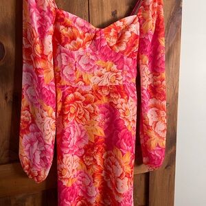 Steve Madden Floral Pink and Orange Dress
